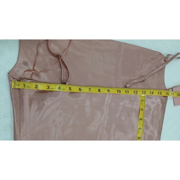 Birdy Grey Taupe Lisa Satin Midi Dress Desert Rose Size Small - Picture 4 of 6